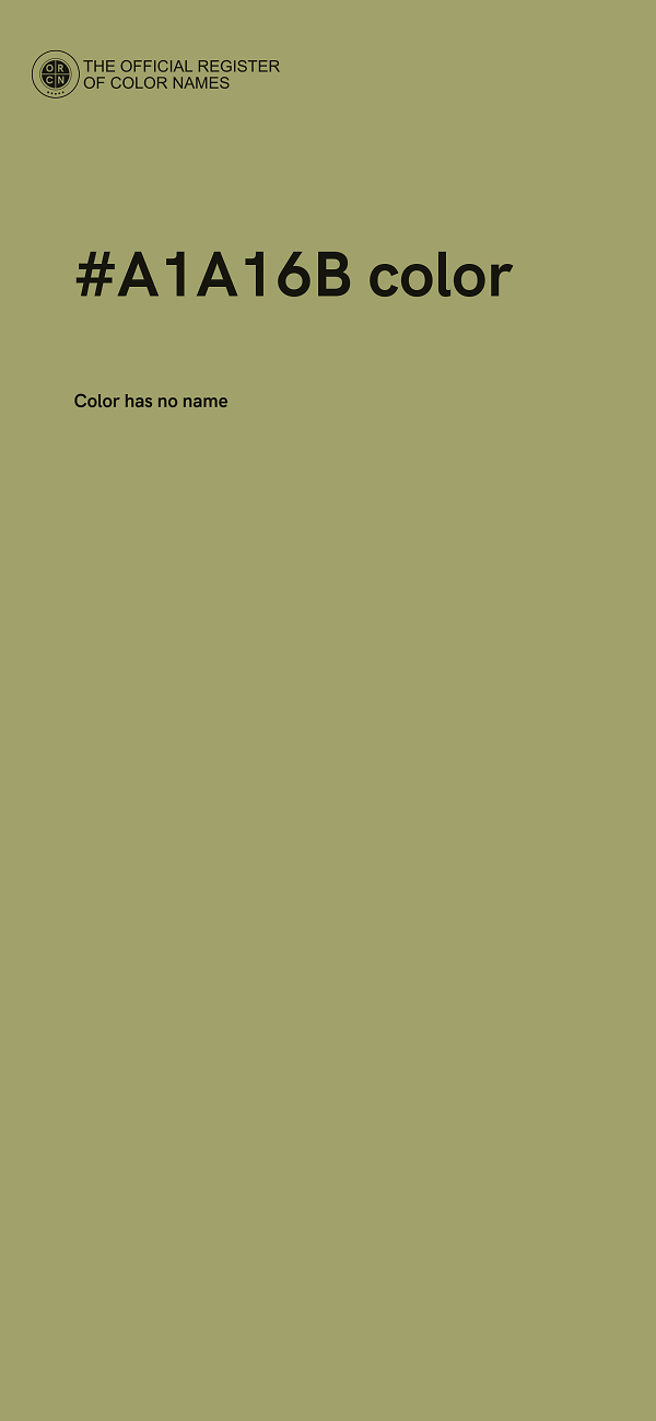 #A1A16B color image