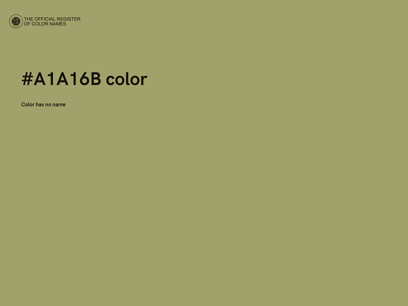 #A1A16B color image