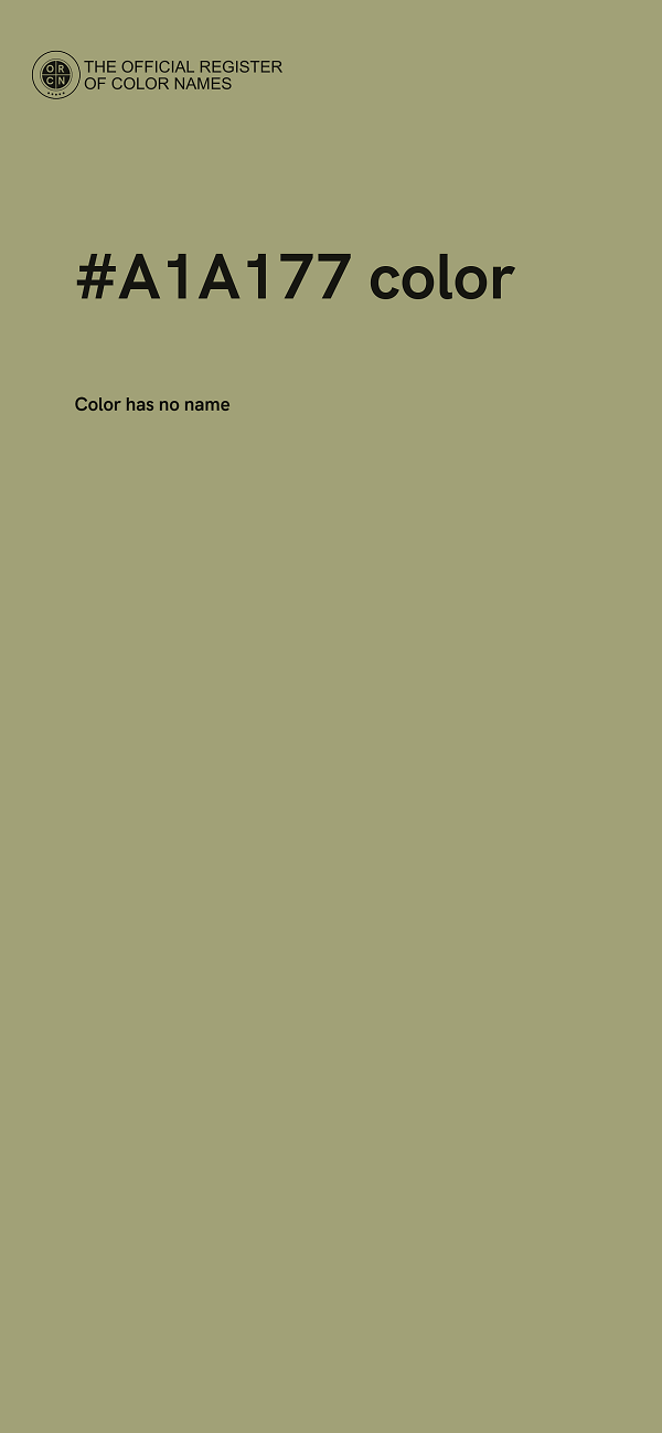 #A1A177 color image