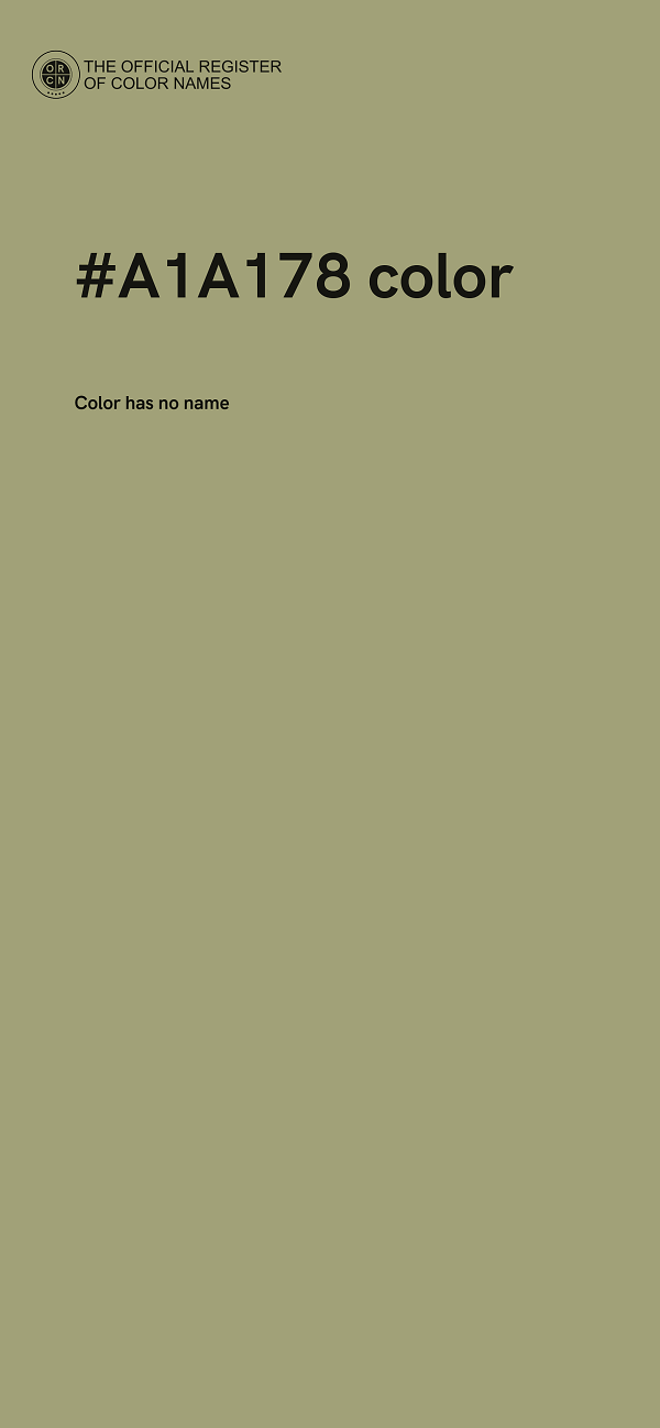 #A1A178 color image