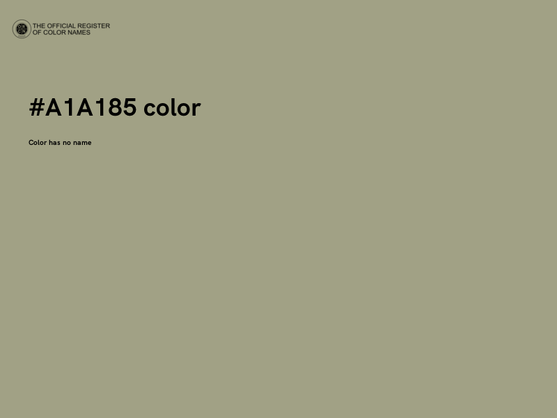 #A1A185 color image