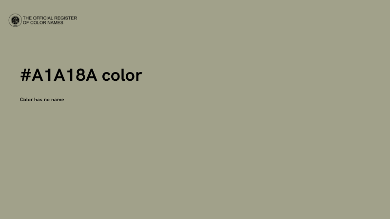 #A1A18A color image