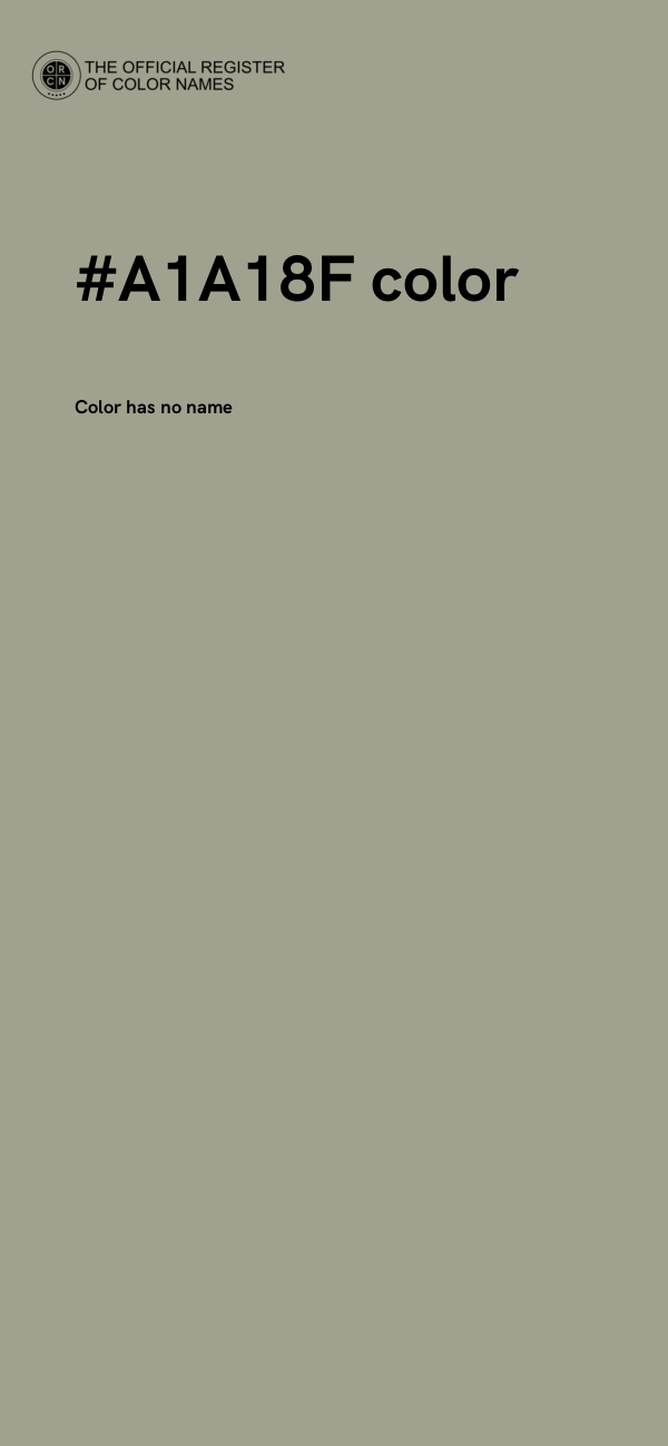 #A1A18F color image