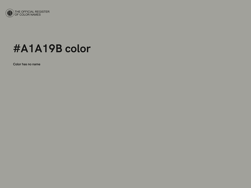 #A1A19B color image