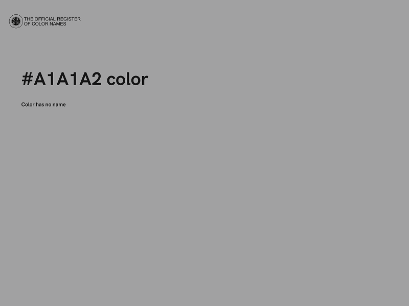 #A1A1A2 color image