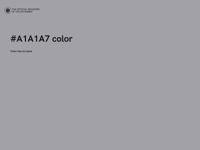 #A1A1A7 color image