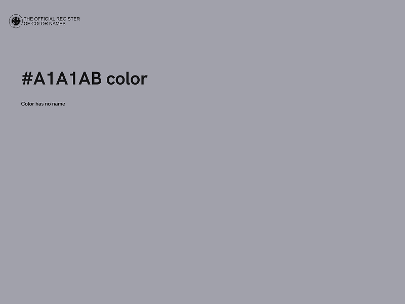 #A1A1AB color image