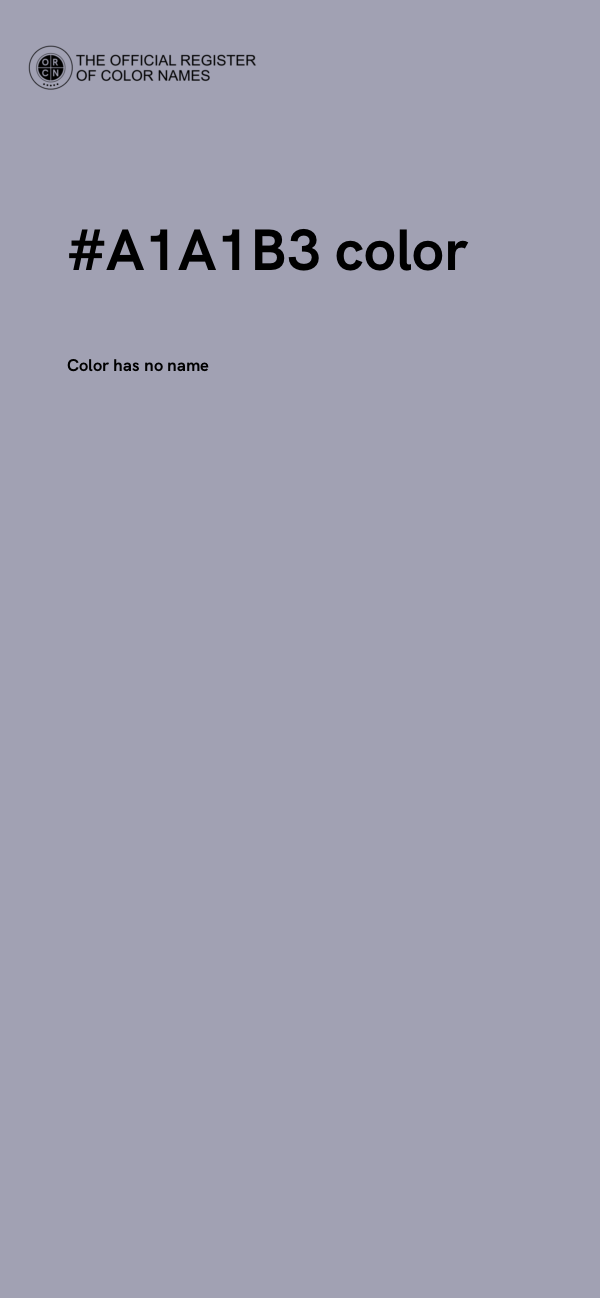#A1A1B3 color image