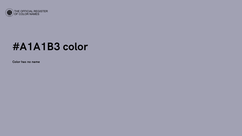 #A1A1B3 color image