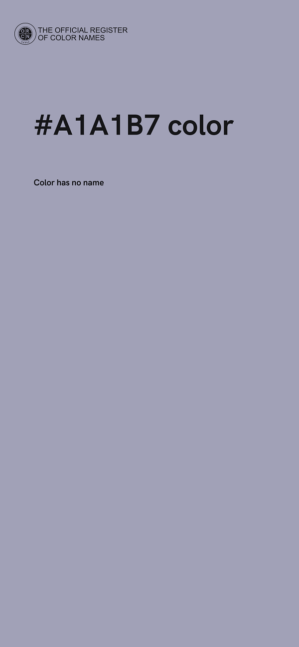 #A1A1B7 color image