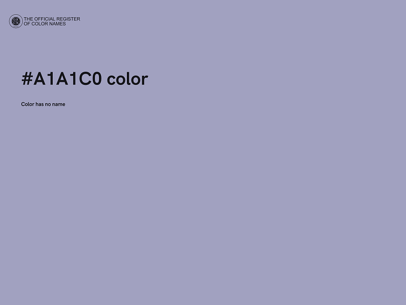 #A1A1C0 color image