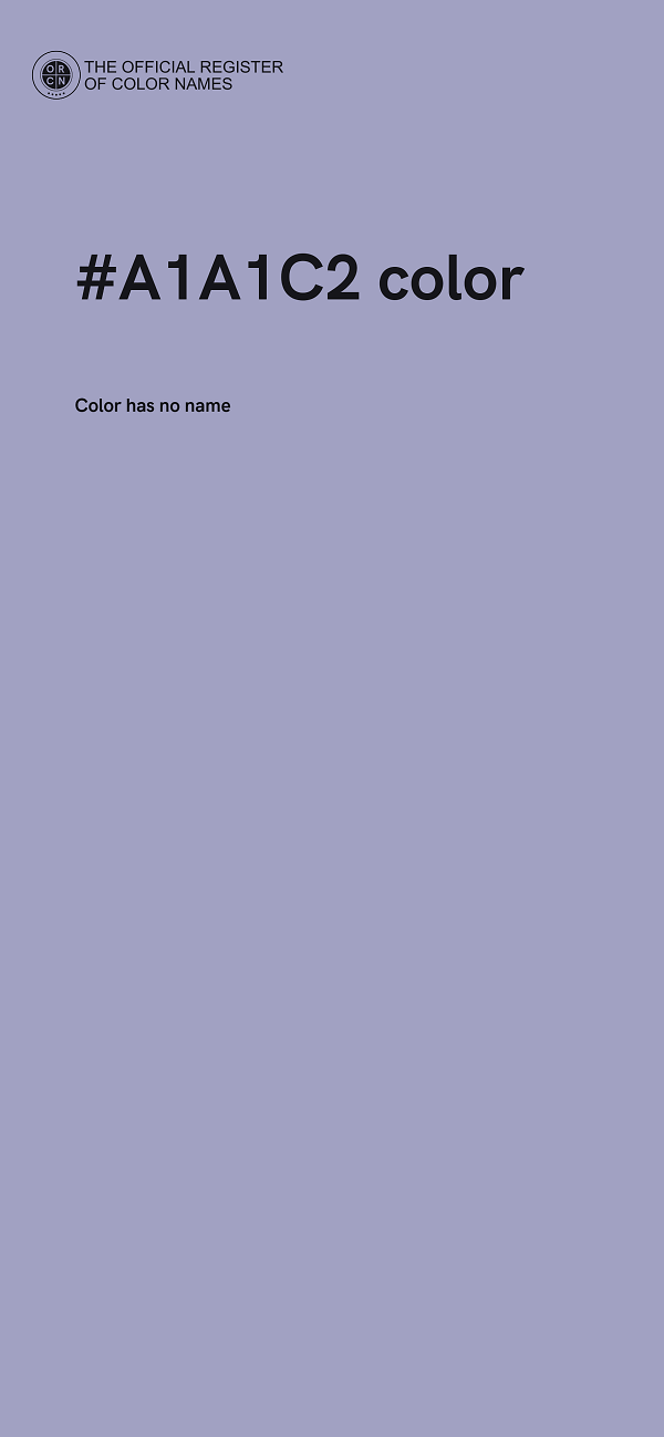 #A1A1C2 color image