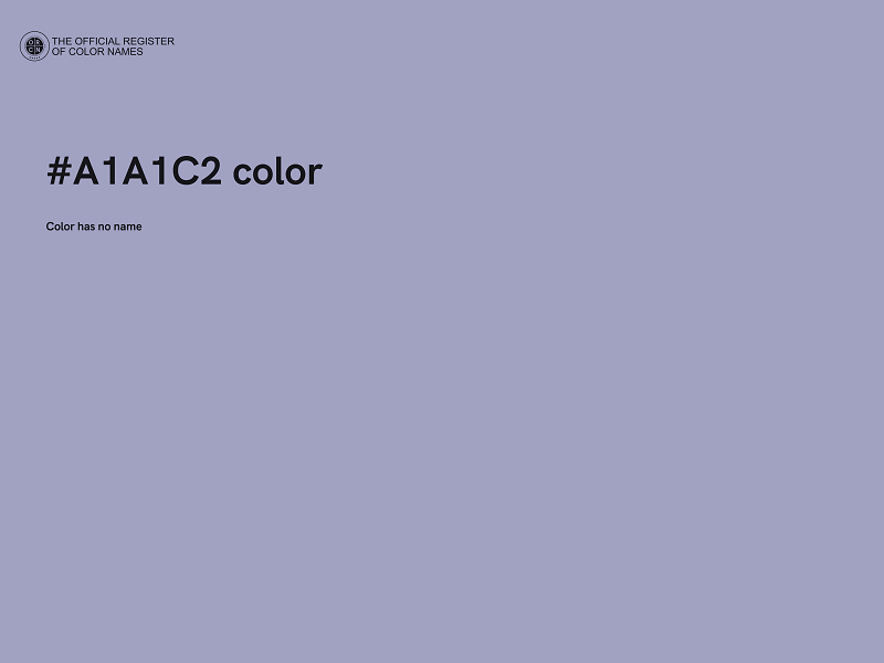 #A1A1C2 color image