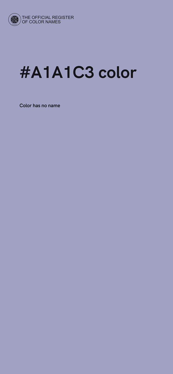 #A1A1C3 color image