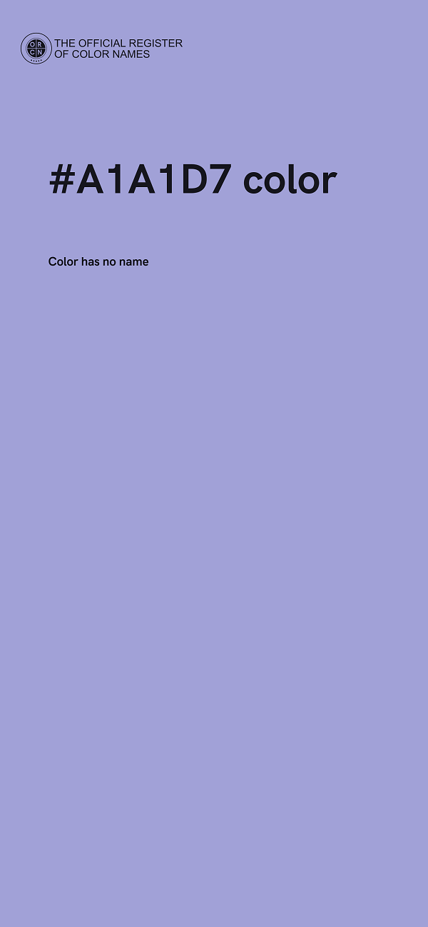 #A1A1D7 color image