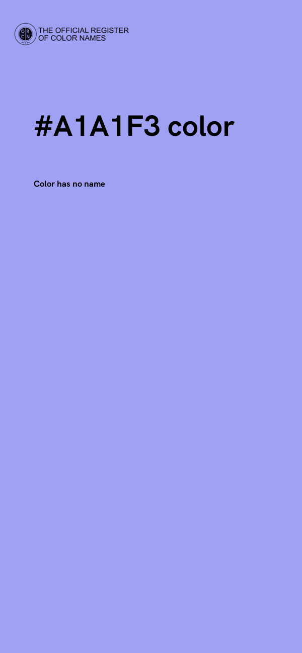 #A1A1F3 color image