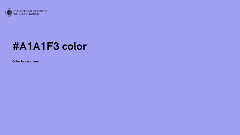#A1A1F3 color image