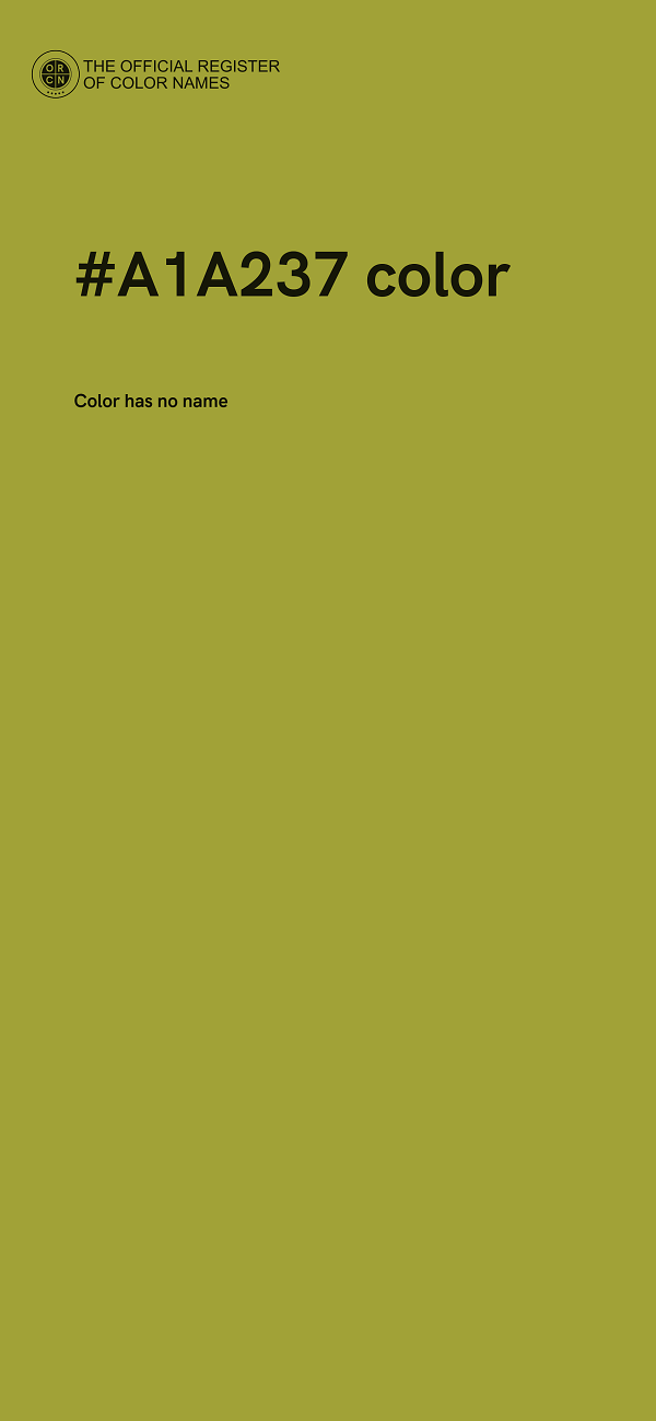 #A1A237 color image