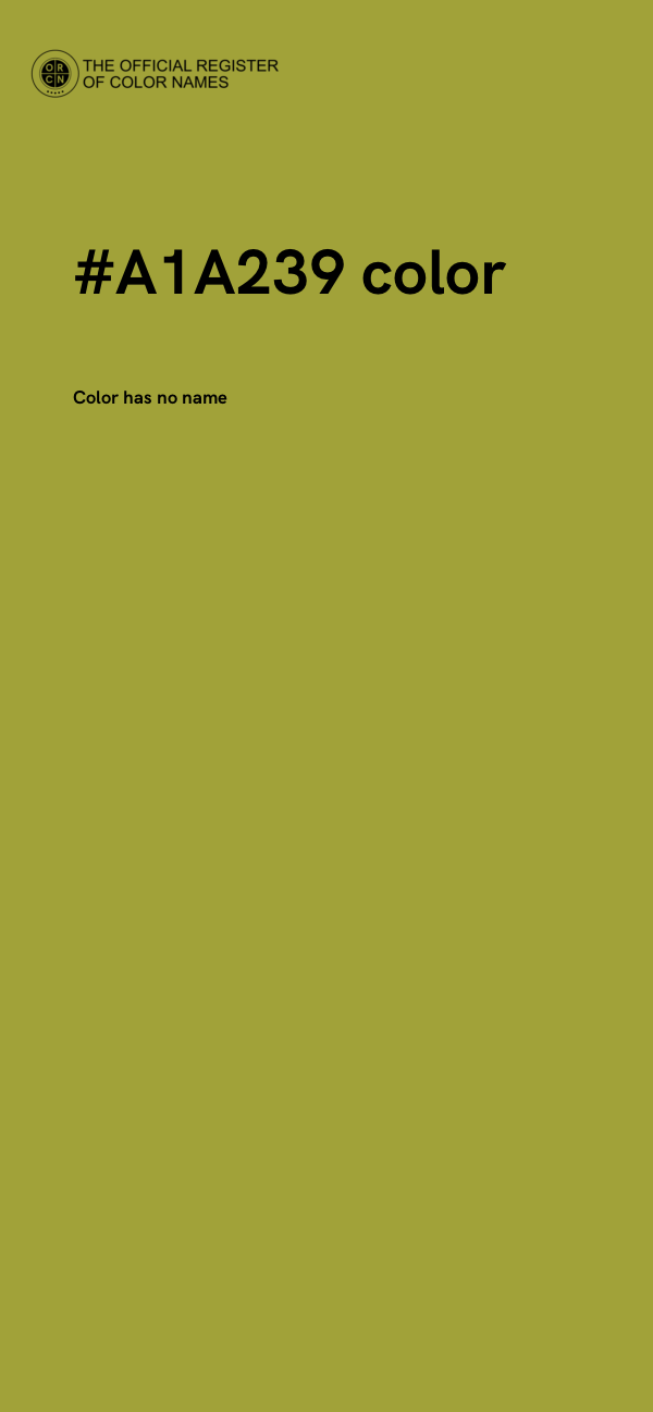 #A1A239 color image