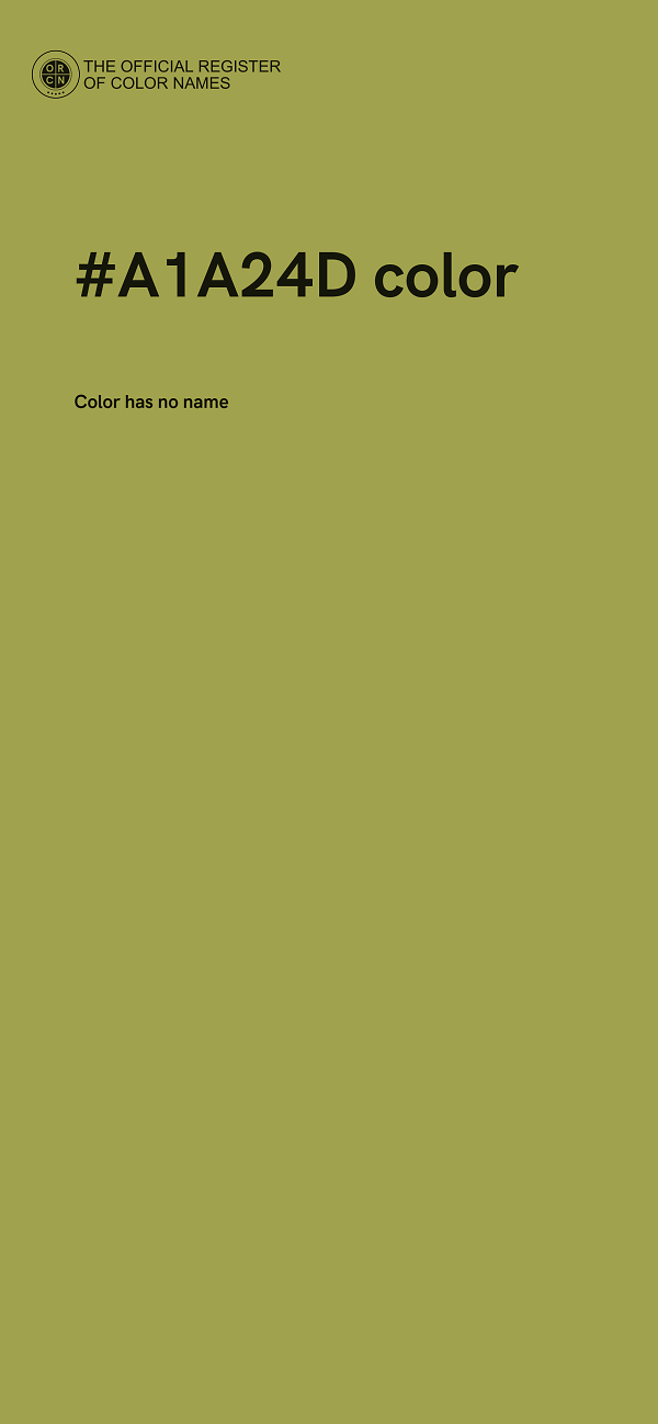 #A1A24D color image