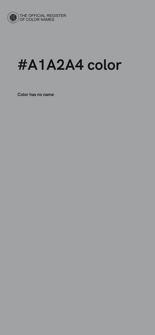 #A1A2A4 color image