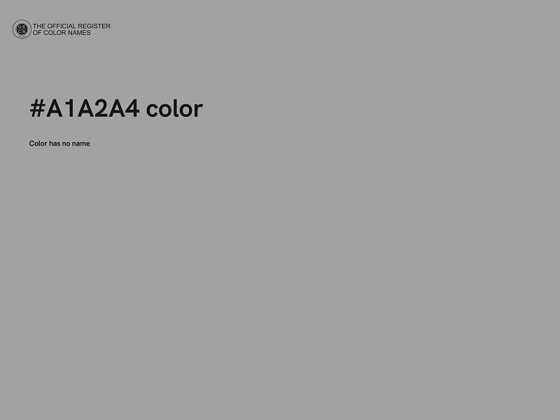 #A1A2A4 color image
