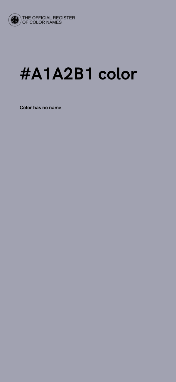 #A1A2B1 color image