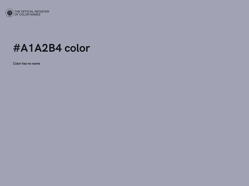 #A1A2B4 color image