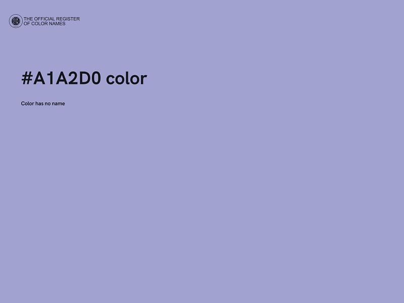 #A1A2D0 color image