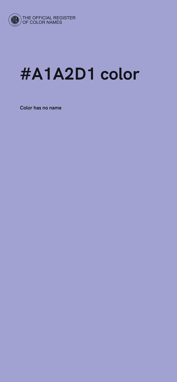 #A1A2D1 color image