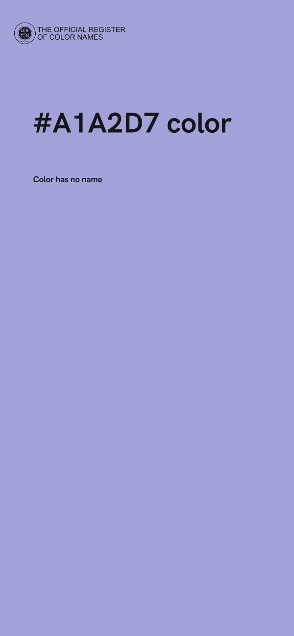 #A1A2D7 color image