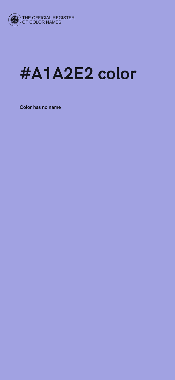 #A1A2E2 color image