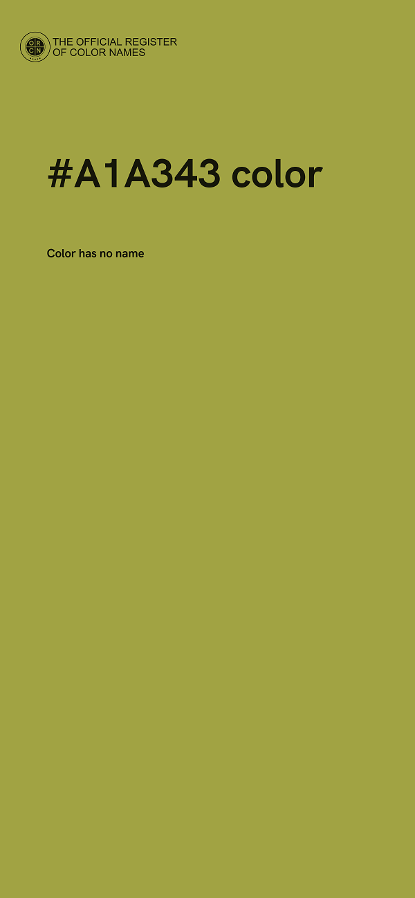 #A1A343 color image