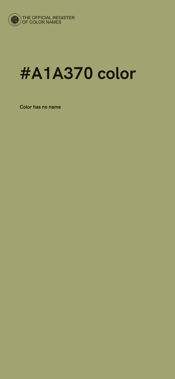 #A1A370 color image