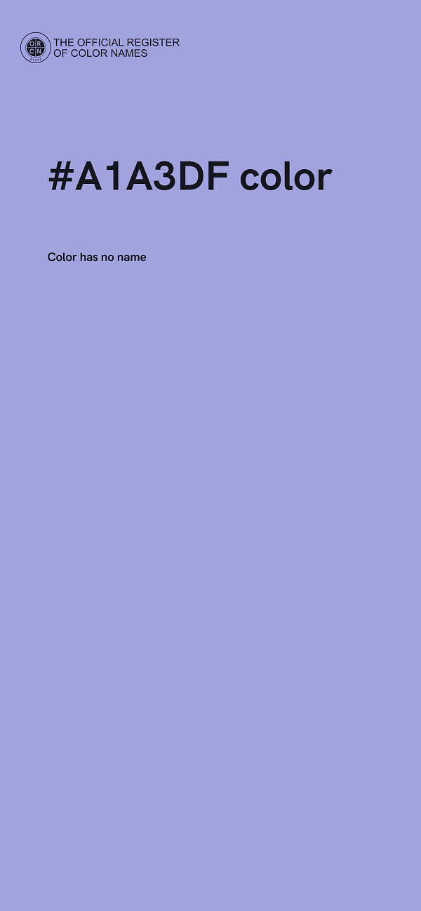 #A1A3DF color image