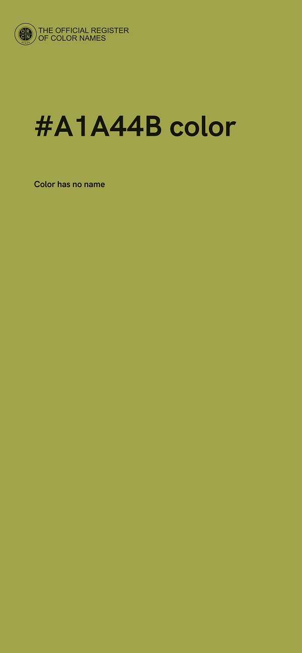 #A1A44B color image