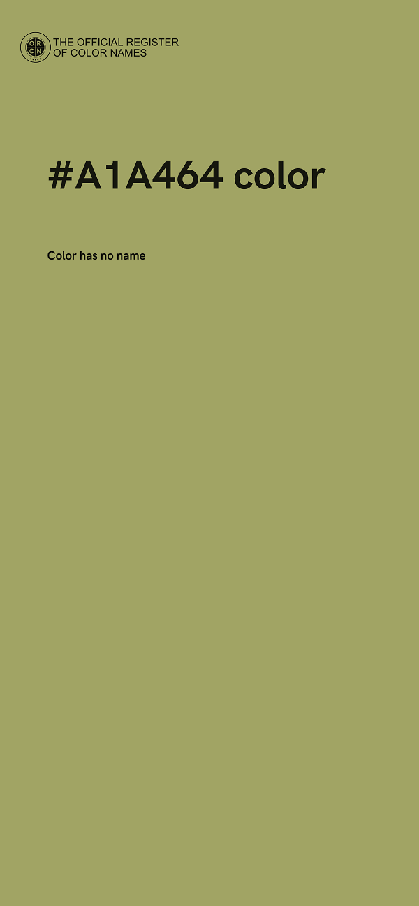 #A1A464 color image