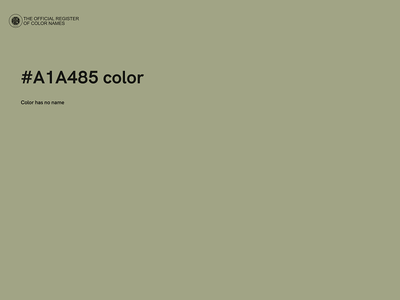 #A1A485 color image