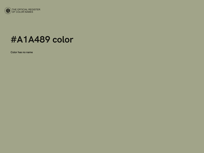 #A1A489 color image