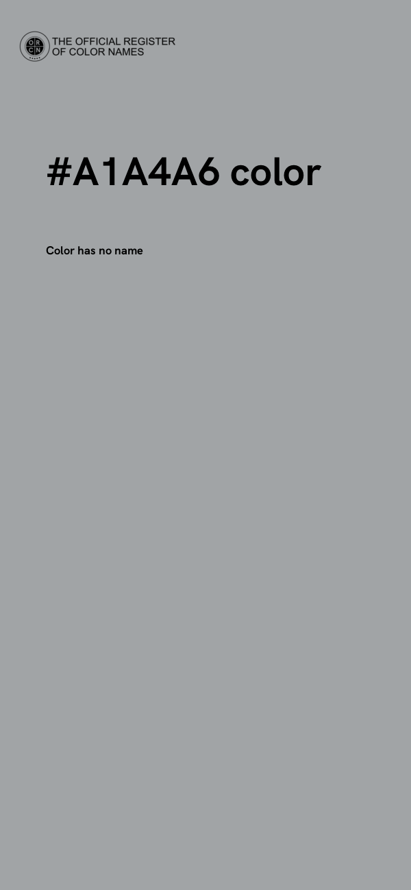 #A1A4A6 color image