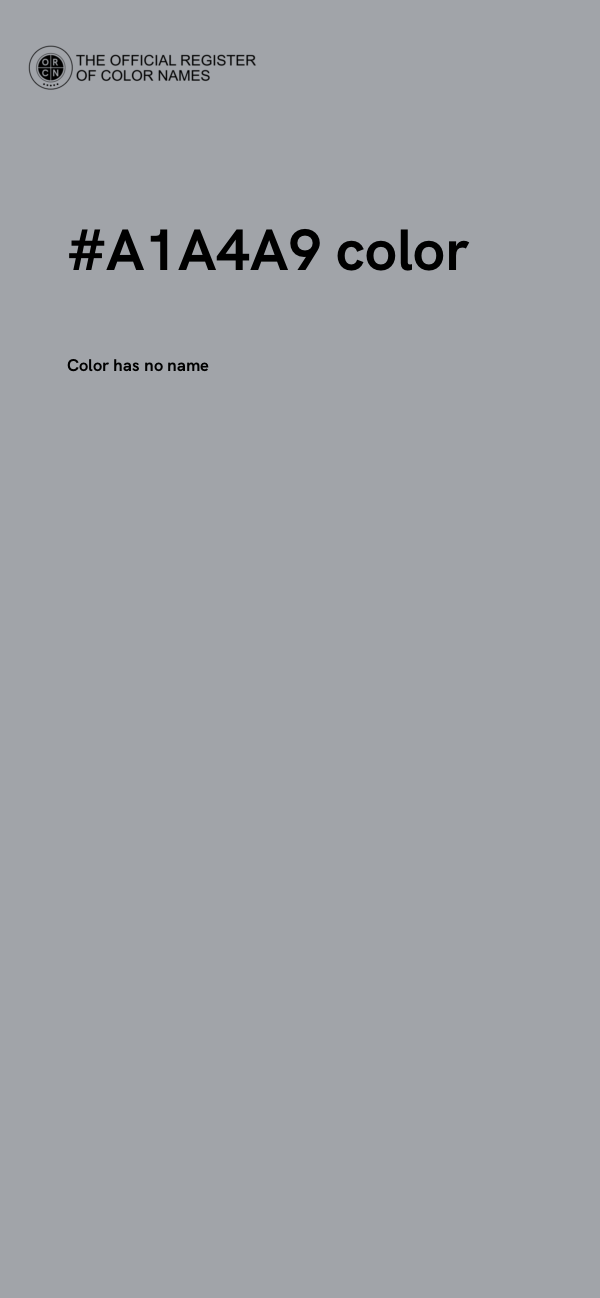 #A1A4A9 color image