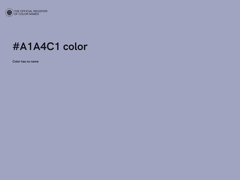 #A1A4C1 color image