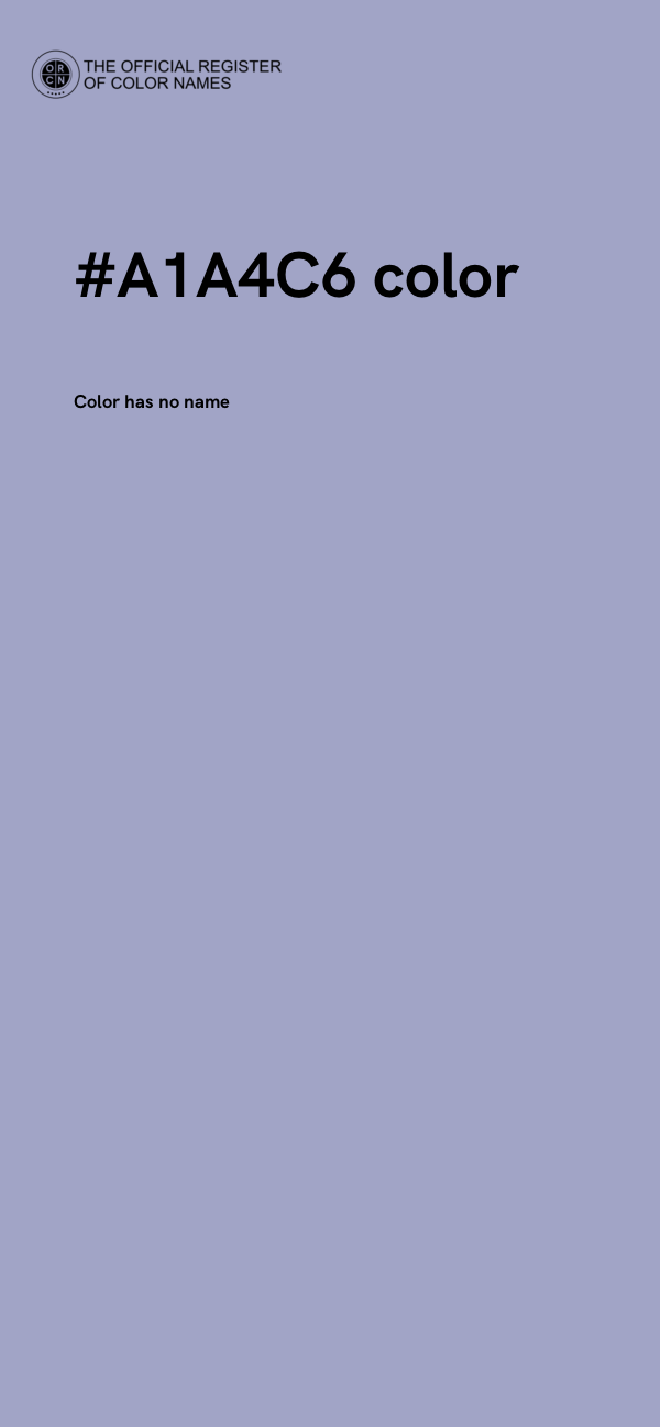 #A1A4C6 color image