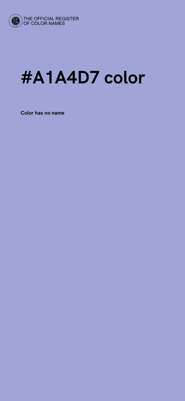 #A1A4D7 color image