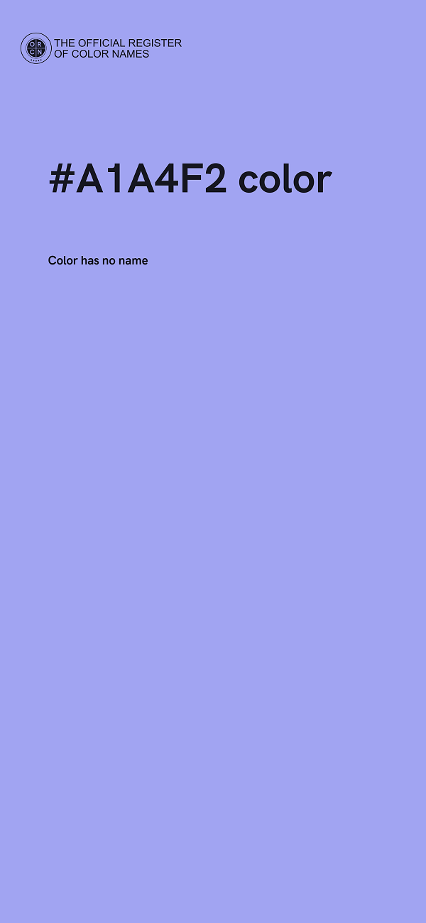 #A1A4F2 color image