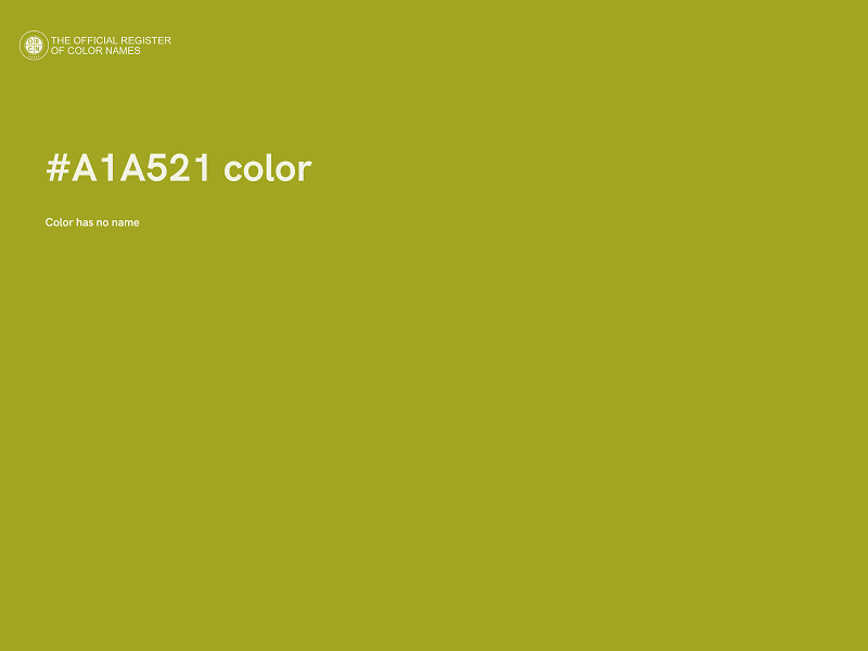 #A1A521 color image