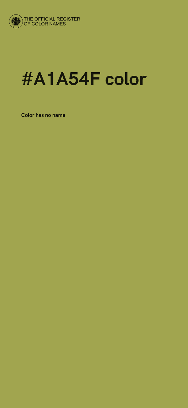 #A1A54F color image