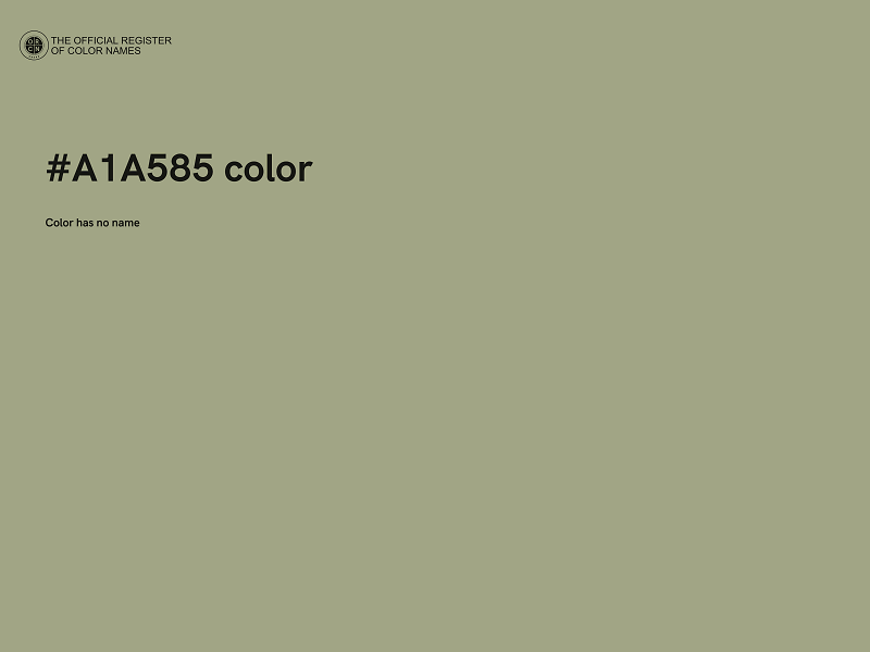 #A1A585 color image