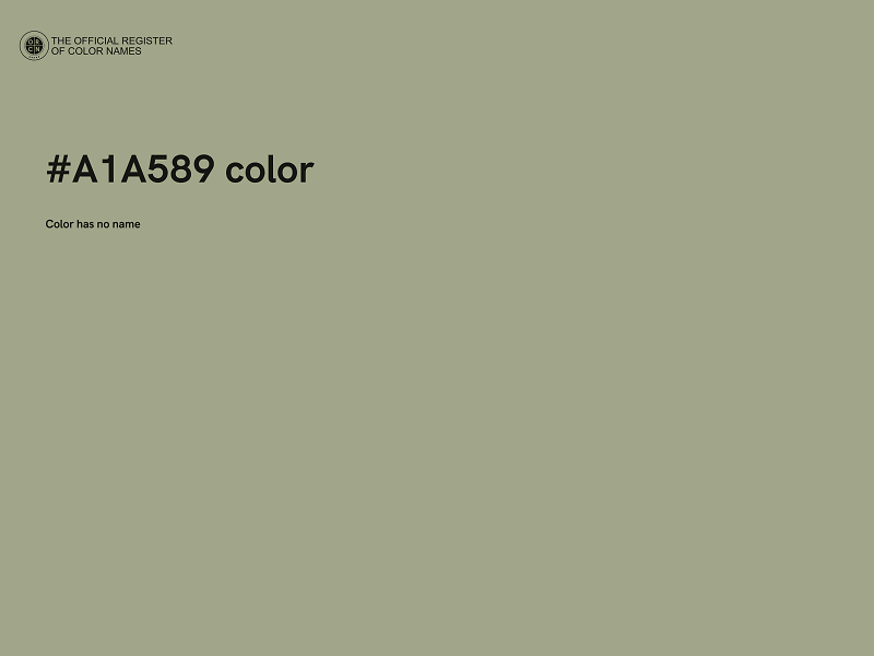 #A1A589 color image