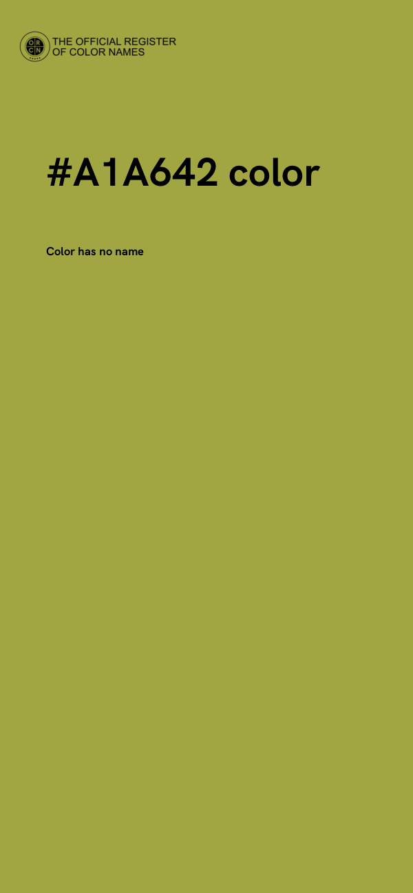 #A1A642 color image